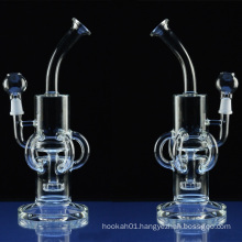 Slitted Showerhead Straight Glass Pipe for Smoke with Perc (ES-GB-046)